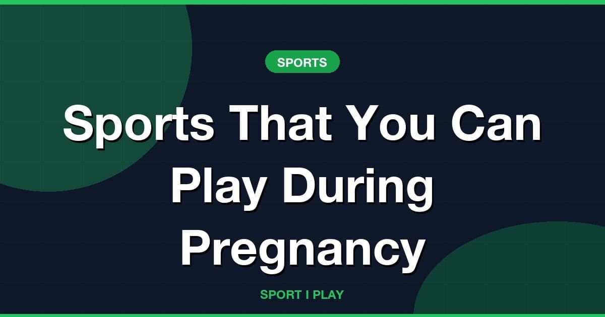 Sports That You Can Play During Pregnancy