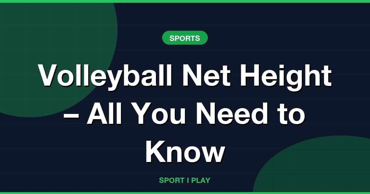 Volleyball Net Height – All You Need to Know